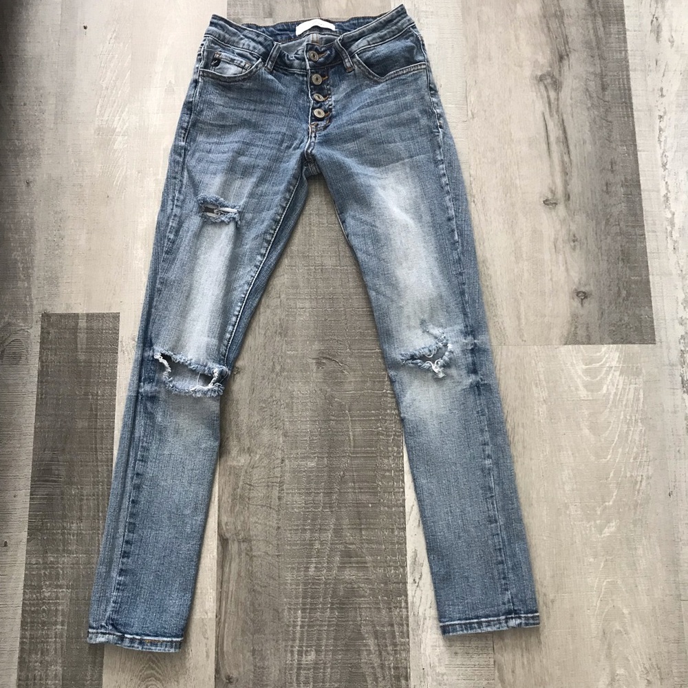 KANCAN WOMEN'S HIGH RISE MOM JEANS Size 1/24 - Picture 3 of 5